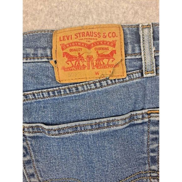 Levi's 505 Straight Leg Jeans 32x28 - Picture 3 of 8